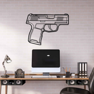 P365 Front Silhouette Metal Wall Art