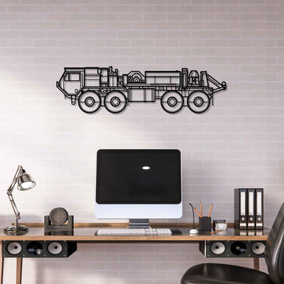 M984A1 HEMTT Silhouette Metal Wall Art