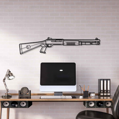 M4 Silhouette Metal Wall Art