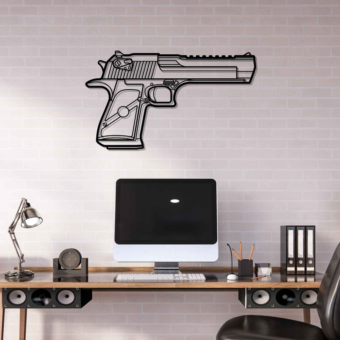 Desert Eagle .50 AE Front Silhouette Metal Wall Art