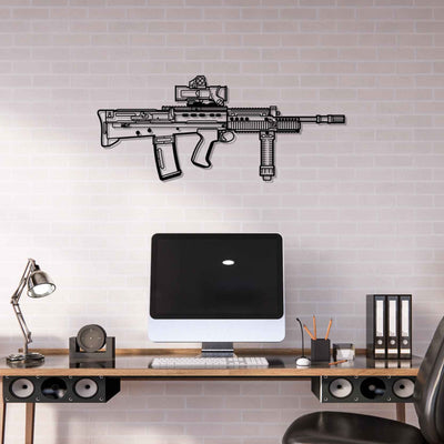 L85A2 Silhouette Metal Wall Art