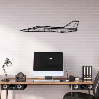 F-111E Aardvark Silhouette Metal Wall Art