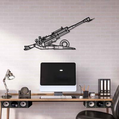 M777 howitzer Canadian Silhouette Metal Wall Art