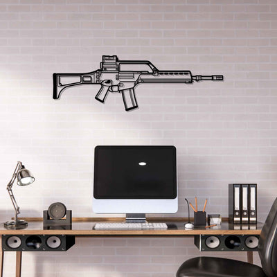 G36 Silhouette Metal Wall Art