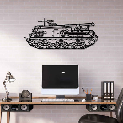 M88A2 Hercules Silhouette Metal Wall Art