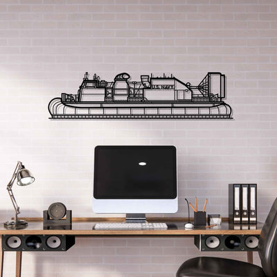 Landing Craft Air Cushion Silhouette Metal Wall Art