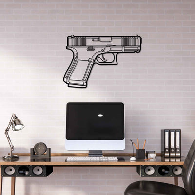 19 Gen 5 Front Silhouette Metal Wall Art