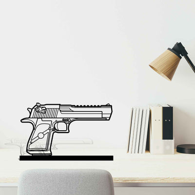 Desert Eagle .50 AE Silhouette Metal Art Stand