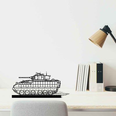 M3A3 Bradley Silhouette Metal Art Stand