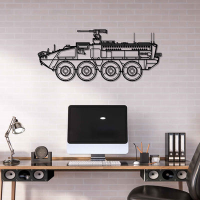 M1126 Stryker Silhouette Metal Wall Art