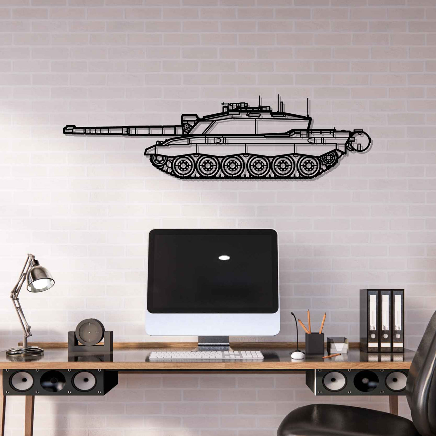 Challenger 2 SR2 1998 Silhouette Metal Wall Art