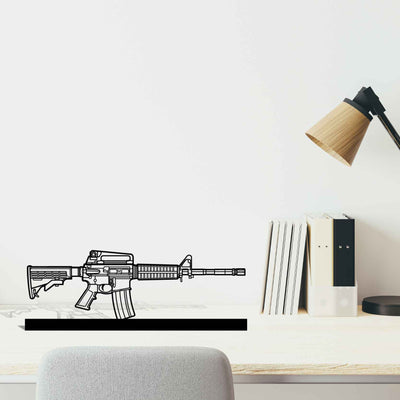 M4A1 Silhouette Metal Art Stand