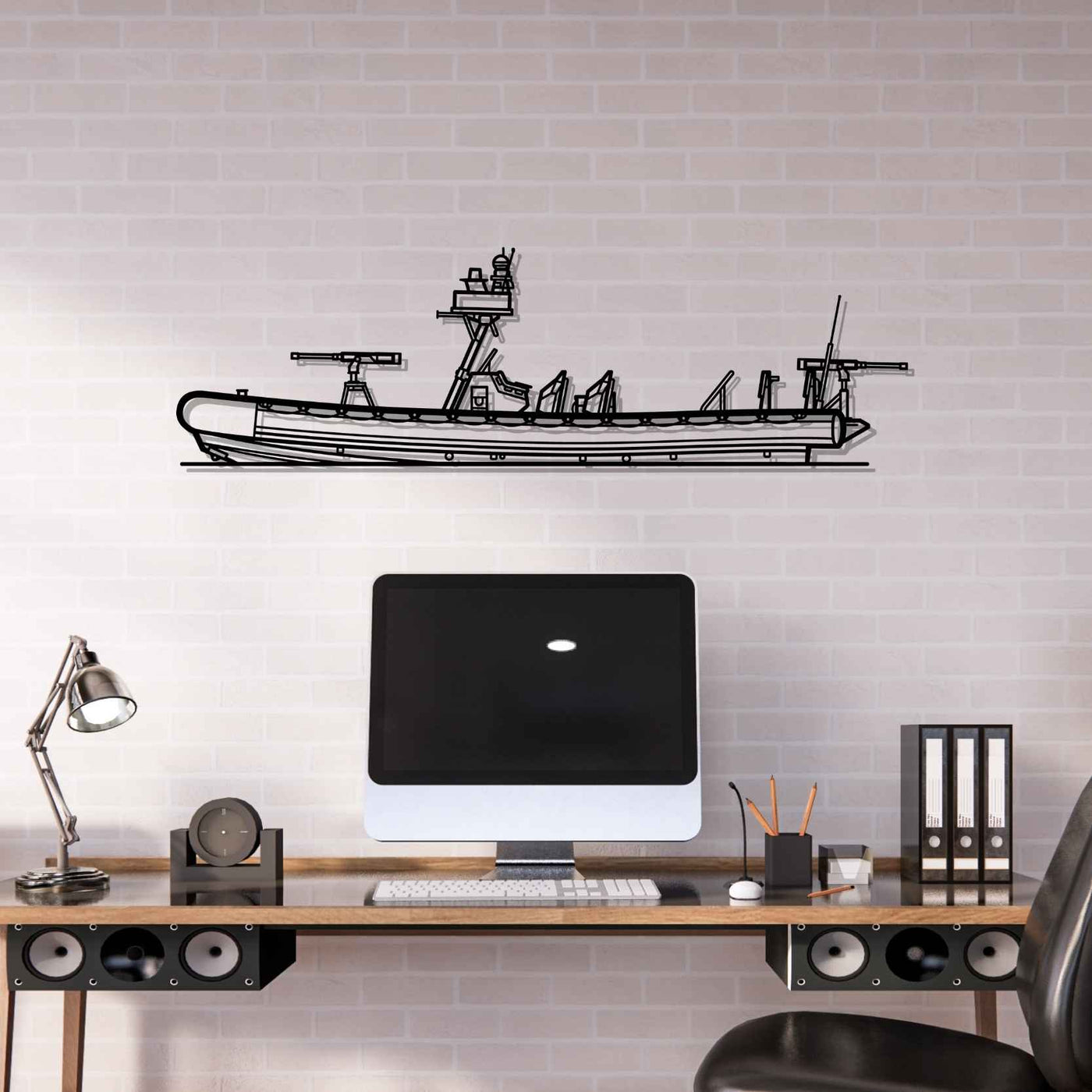 NSW RHIB Silhouette Metal Wall Art