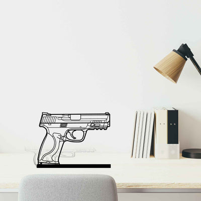 MP 9 Silhouette Metal Art Stand