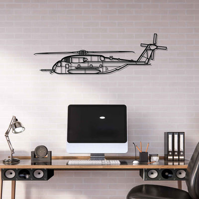 CH-53E Super Stallion Silhouette Metal Wall Art