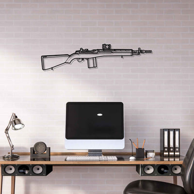 M1A Silhouette Metal Wall Art