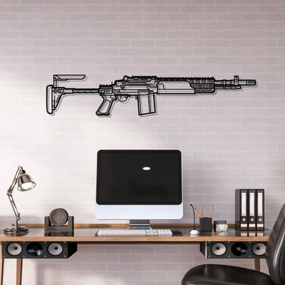 MK 14 EBR Silhouette Metal Wall Art