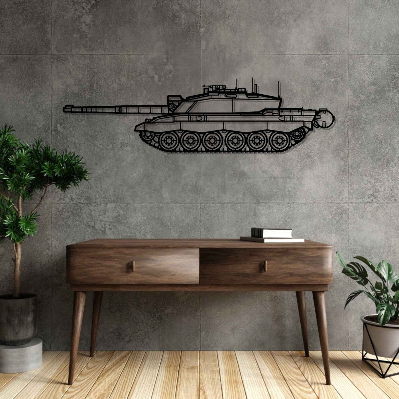 Challenger 2 SR2 1998 Silhouette Metal Wall Art