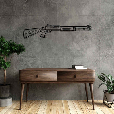 M4 Silhouette Metal Wall Art