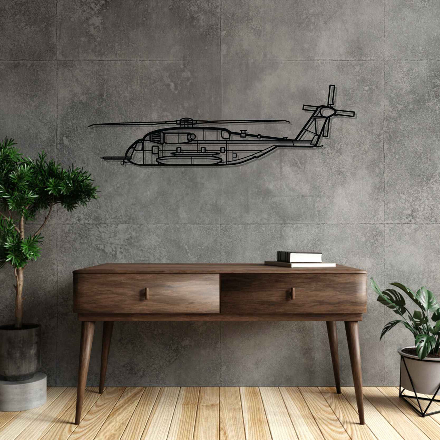 CH-53E Super Stallion Silhouette Metal Wall Art