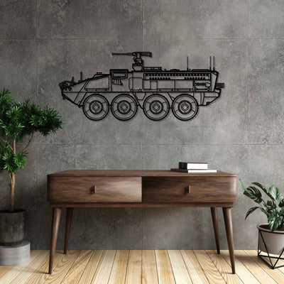 M1126 Stryker Silhouette Metal Wall Art