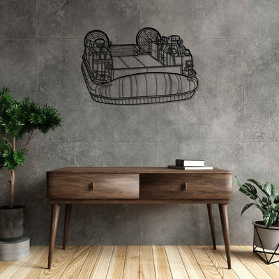 Landing Craft Air Cushion Angle Silhouette Metal Wall Art