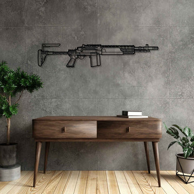 MK 14 EBR Silhouette Metal Wall Art