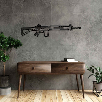 SG 550 Silhouette Metal Wall Art