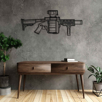 MGL M32A1 Silhouette Metal Wall Art