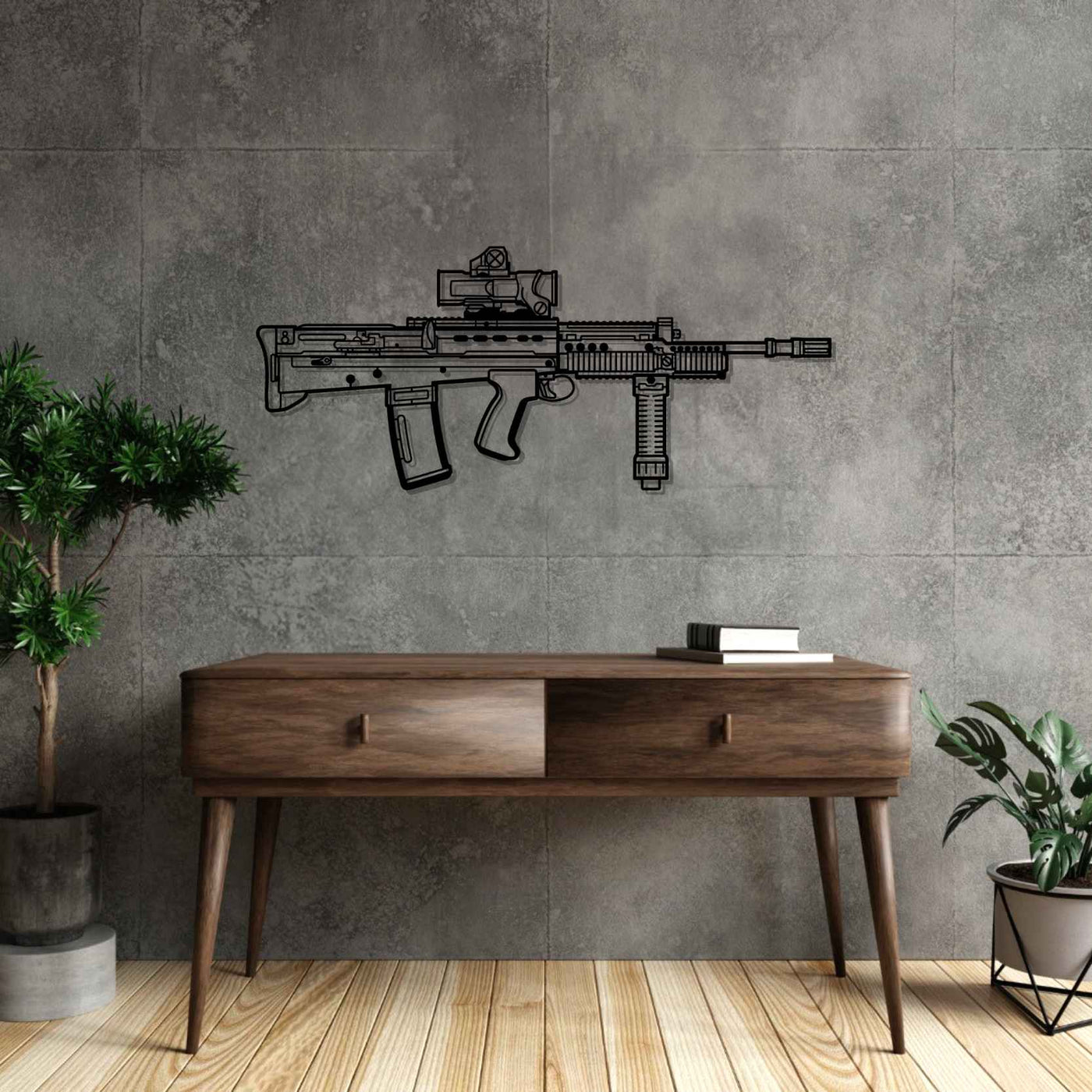 L85A2 Silhouette Metal Wall Art