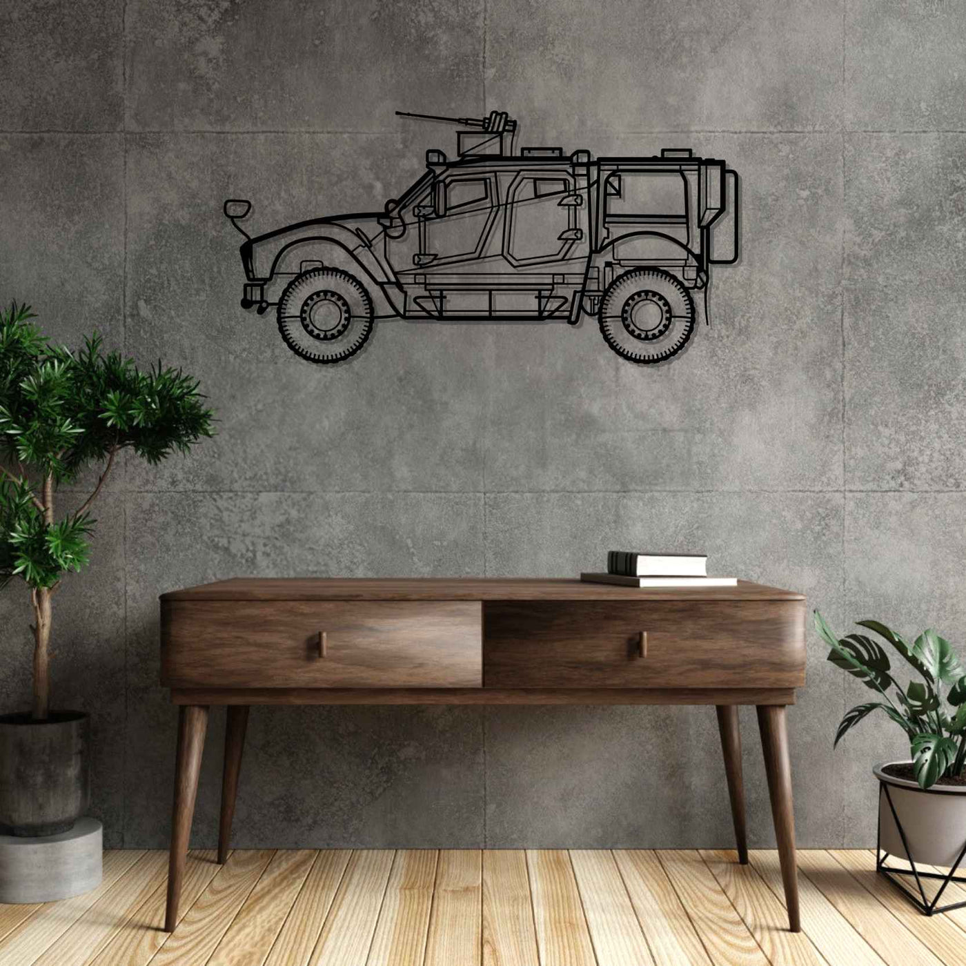 M-ATV MRAP Silhouette Metal Wall Art