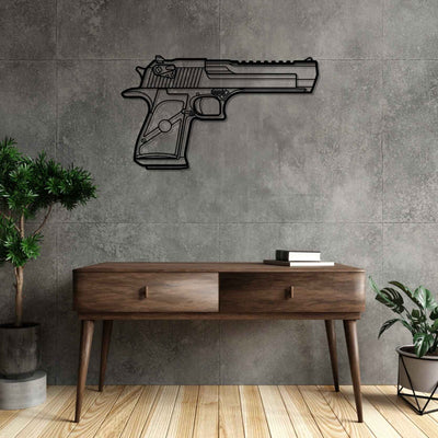 Desert Eagle .50 AE Front Silhouette Metal Wall Art