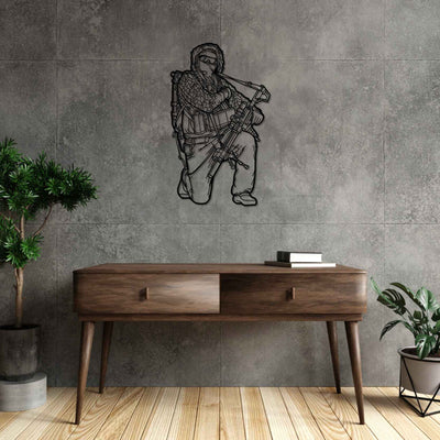 American Operator Silhouette Metal Wall Art