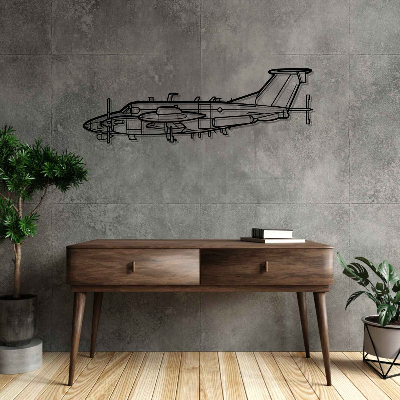 RC-12X Guardrail Silhouette Metal Wall Art