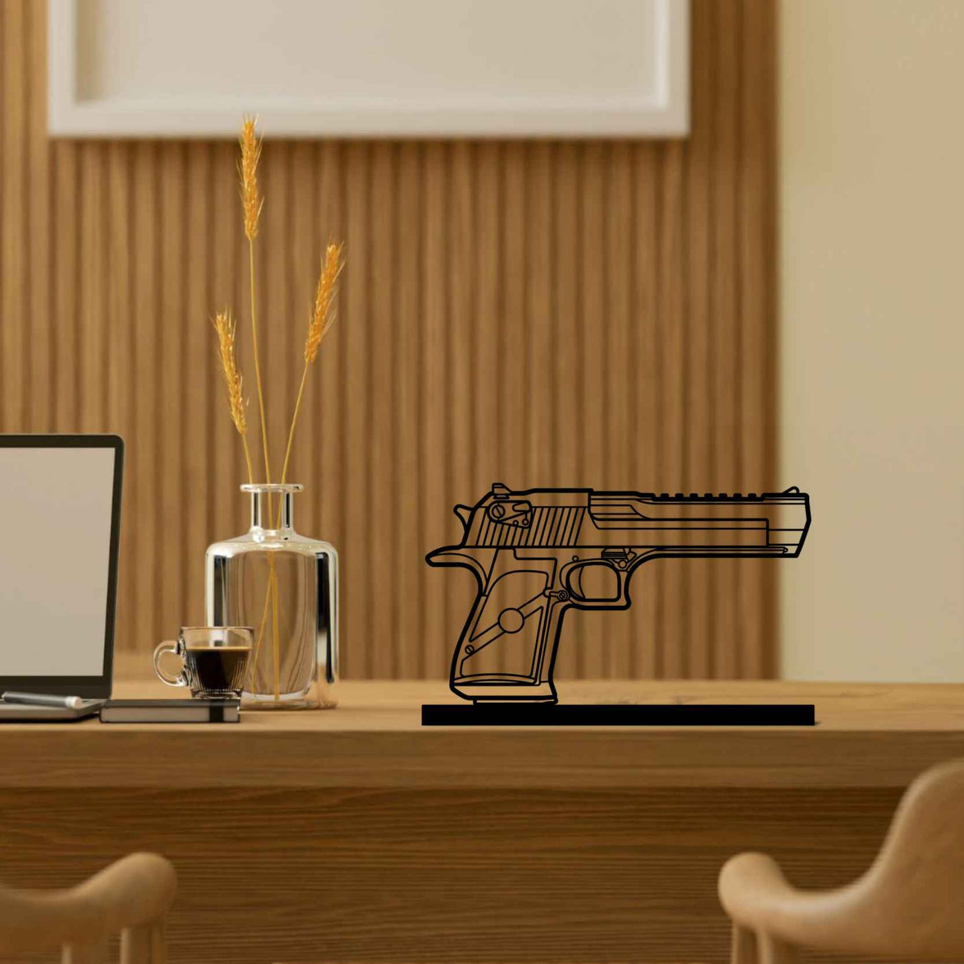 Desert Eagle .50 AE Silhouette Metal Art Stand