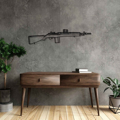 M1A Silhouette Metal Wall Art