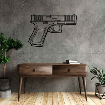 19 Gen 5 Front Silhouette Metal Wall Art