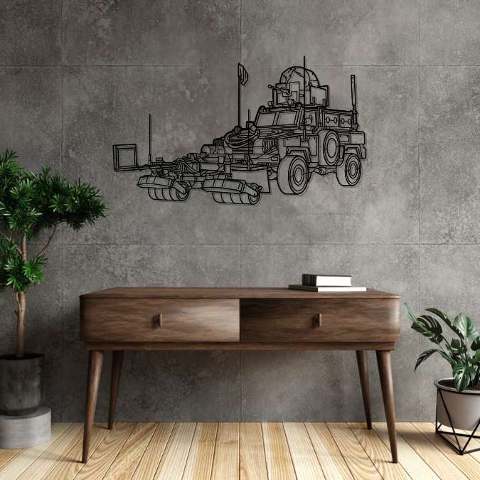 RG-31 Angle Silhouette Metal Wall Art