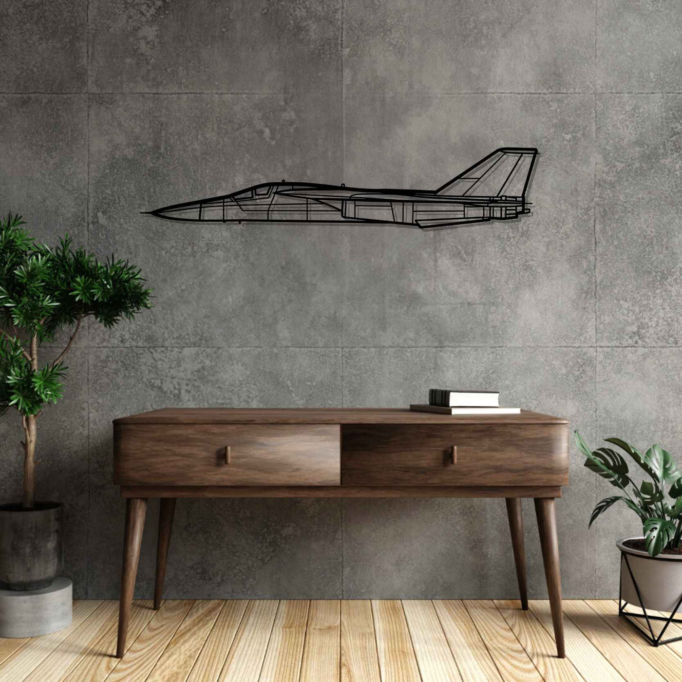 F-111E Aardvark Silhouette Metal Wall Art