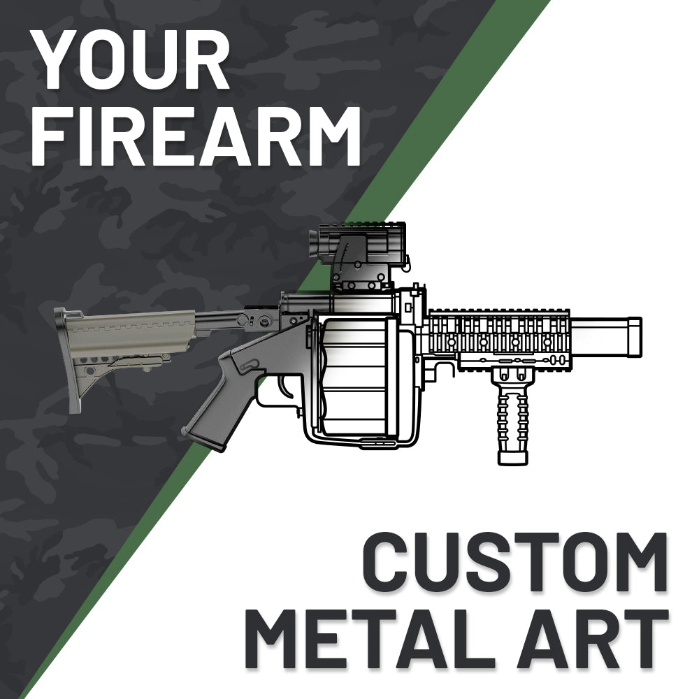 Your Custom Firearm Silhouette Metal Wall Art