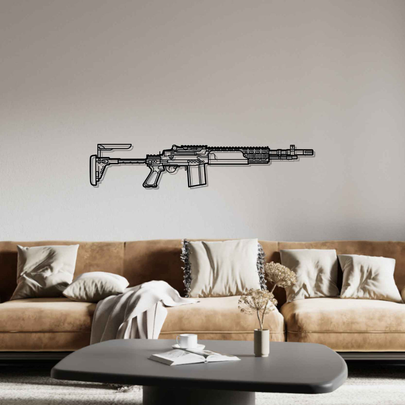 MK 14 EBR Silhouette Metal Wall Art