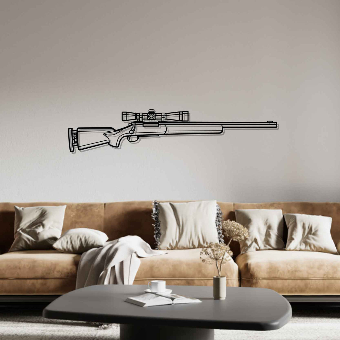 M24 SWS Silhouette Metal Wall Art