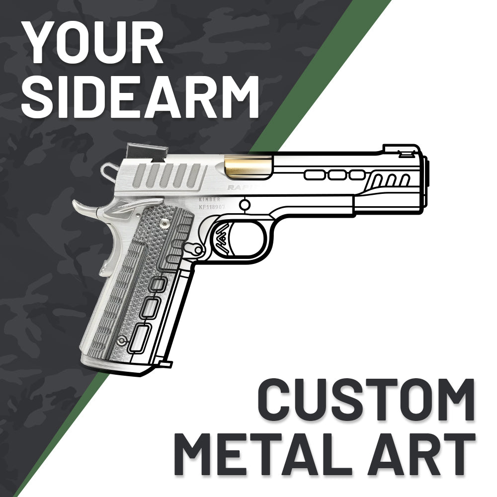 Your Custom Sidearm Silhouette Metal Wall Art