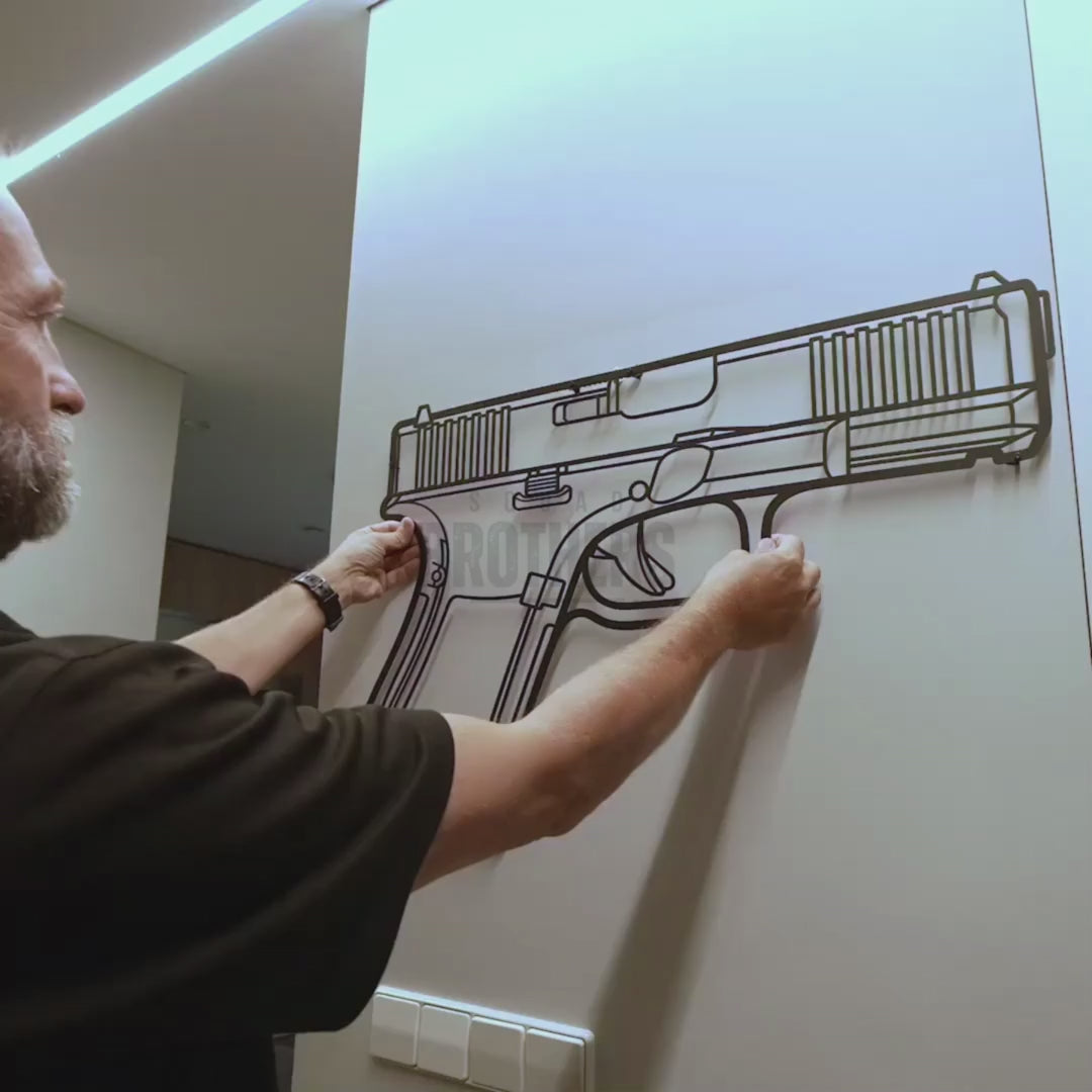 RPK-74 Silhouette Metal Wall Art